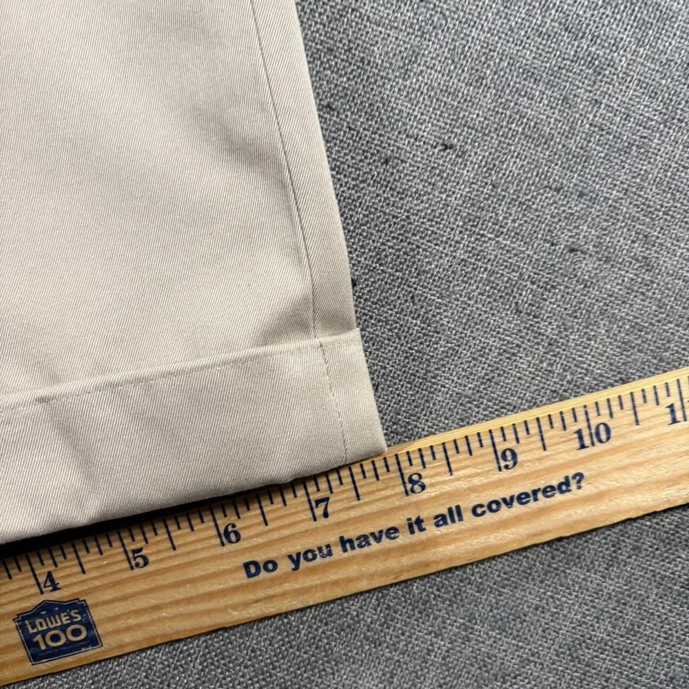 Brooks Brothers Clark Chino Mens 35x30 Beige Lightweight Cuffed Flat Front